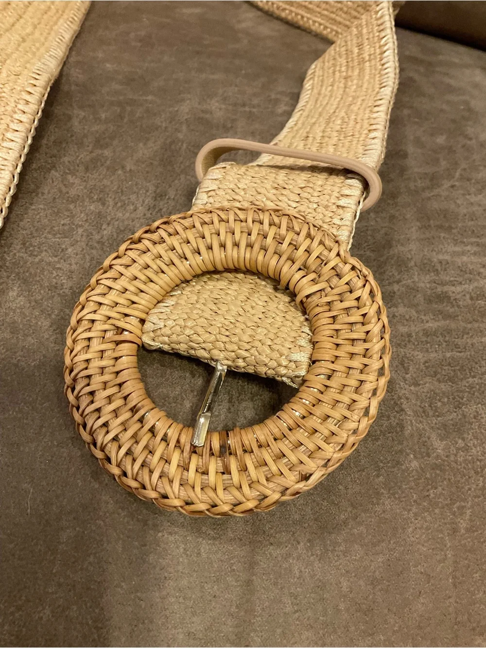 Natural Straw Popie Grasscloth Belt